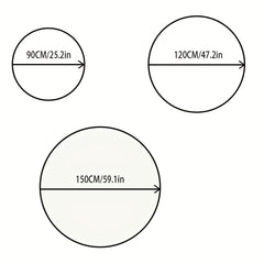 Polyester Round Table Cloth Jacquard Geometric Table Cover