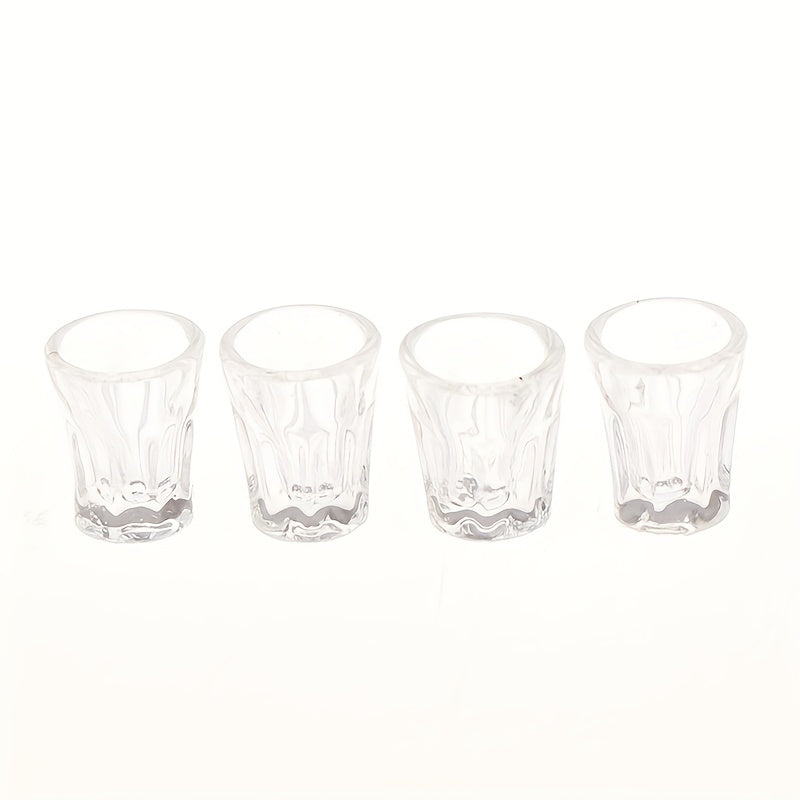 4pcs Mini Resin Transparent Cup Dollhouse Accessories Model