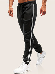 Men's Pocket Sweatpants Lateral Contrast Tape Drawstring Jogger Pants
