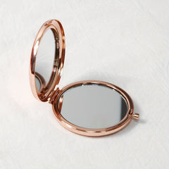Double Side Round Cosmetic Folding Mirror Portable Beauty Mirror