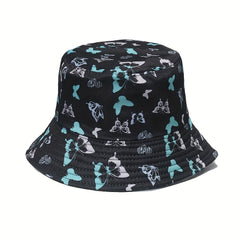 Spring Summer Butterfly Print Fisherman Hat Hip Hop Bucket Hat