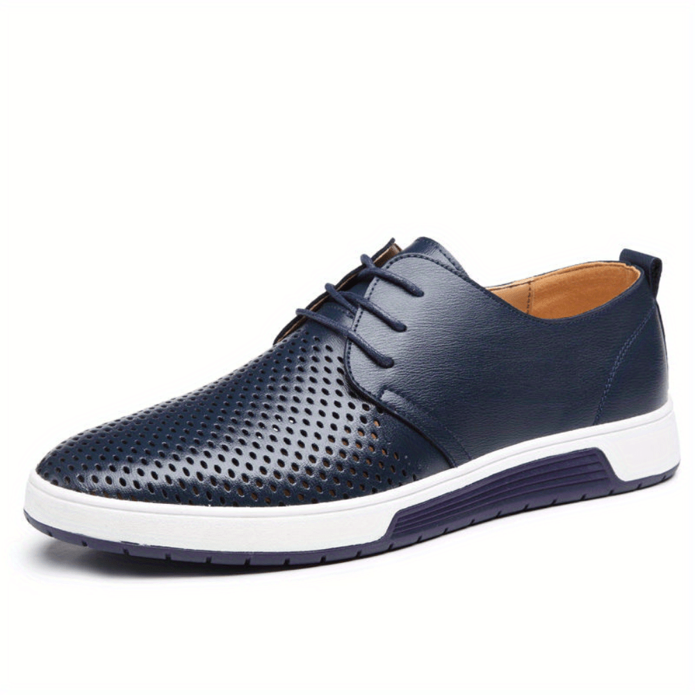 Men's Casual Lace Up Sneakers, Breathable Summer Shoes