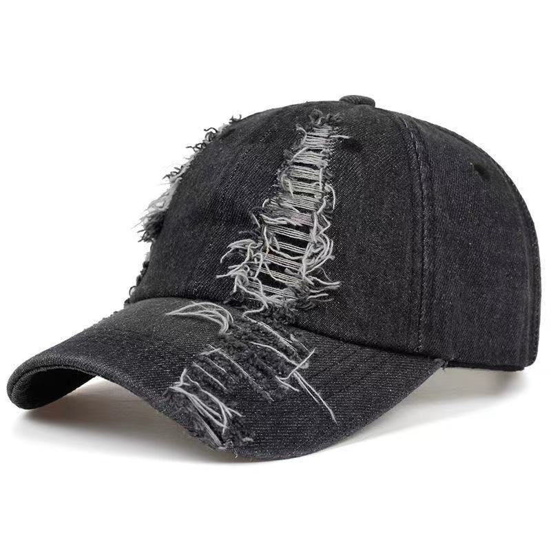 Ripped Denim Baseball Cap