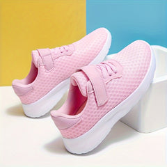 Girl's Woven Breathable Sneakers Soft Sole Shoes