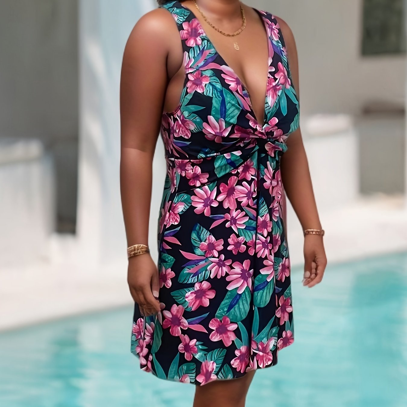 Floral Twist Tankini Set