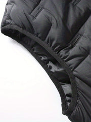 Men's Casual Zipper Pockets Stand Collar Zip Up Vest