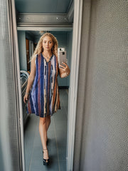 Striped Print Tank Dress Casual Sleeveless Dress Women's Clothing