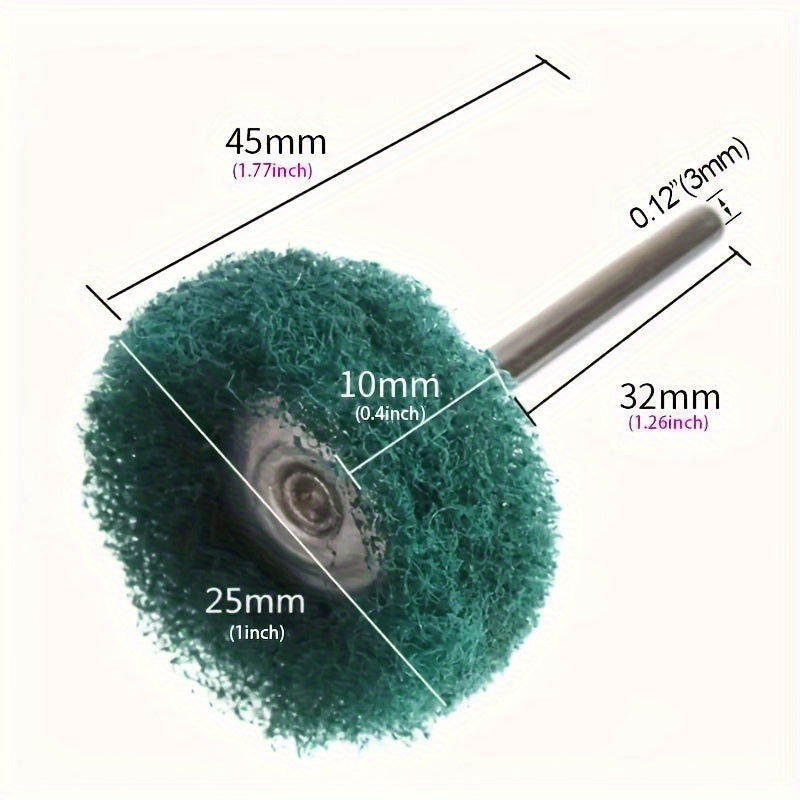 Mini Drill Bit Nylon Abrasive Brush Wire Buffing Polishing Wheel Set