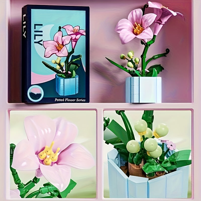 Building Blocks Flower Bouquet Assembly Set Plant Series Construction