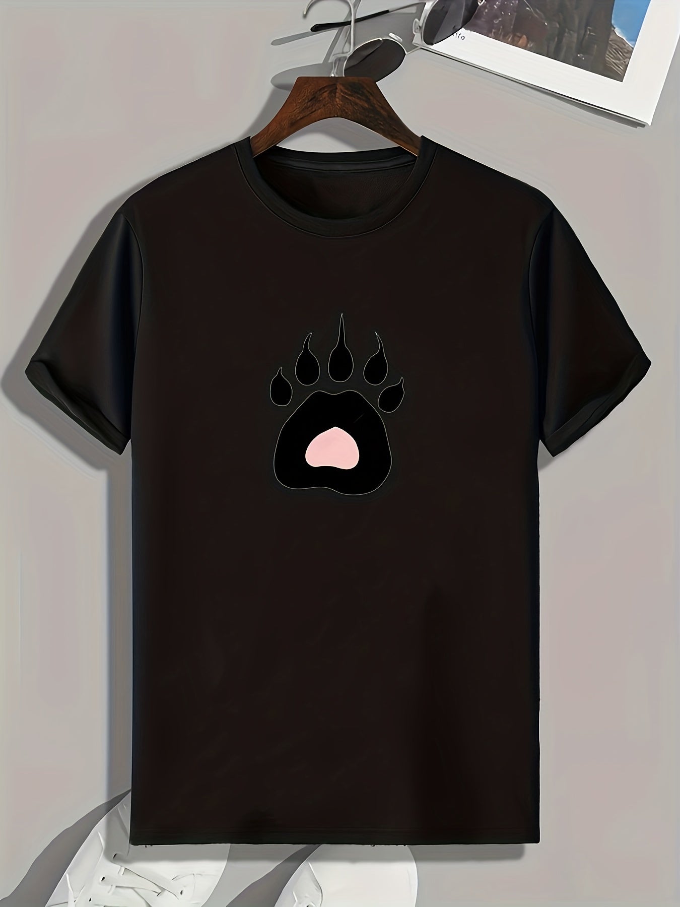 Paw Print Men's Graphic T shirt Comfy Tees For Summer