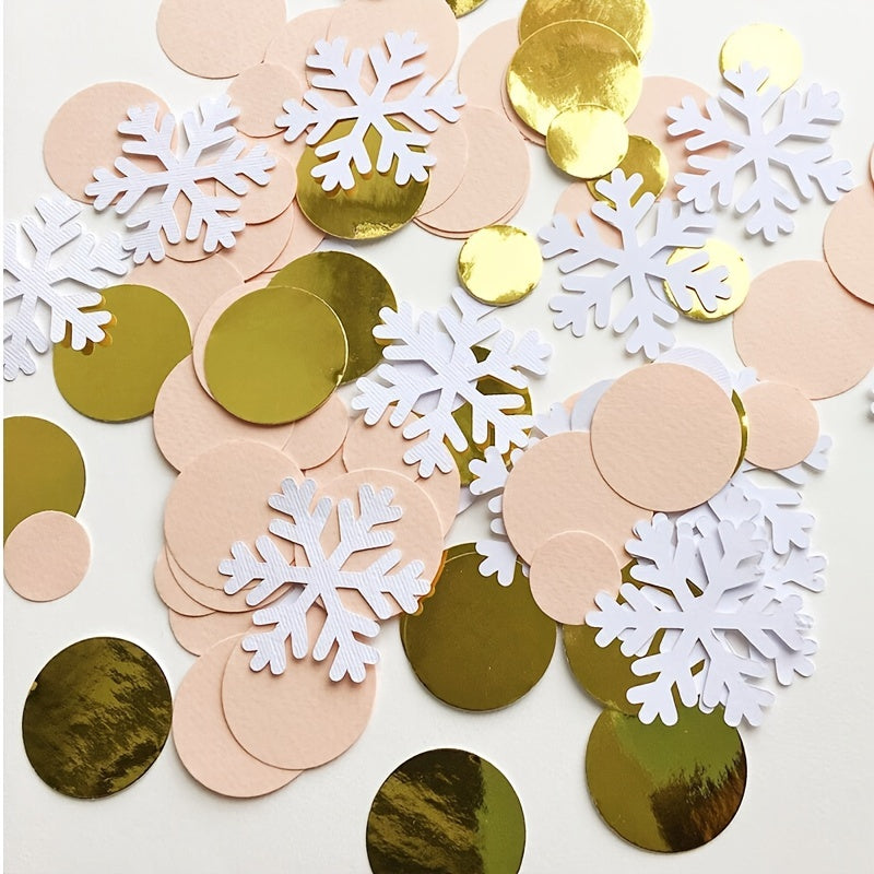 100pcs Christmas Snowflake Disc Party Decoration Confetti