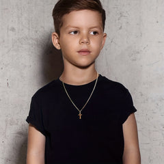 Cross Pendant Necklace With Message Card - Gift For Son