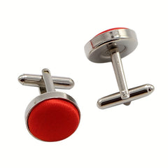 Men's Small Round Business Cufflinks