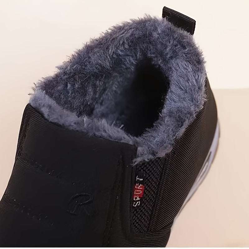 Women's Faux Fur Winter Snow Boots Anti slip Comfy Slip on Shoes