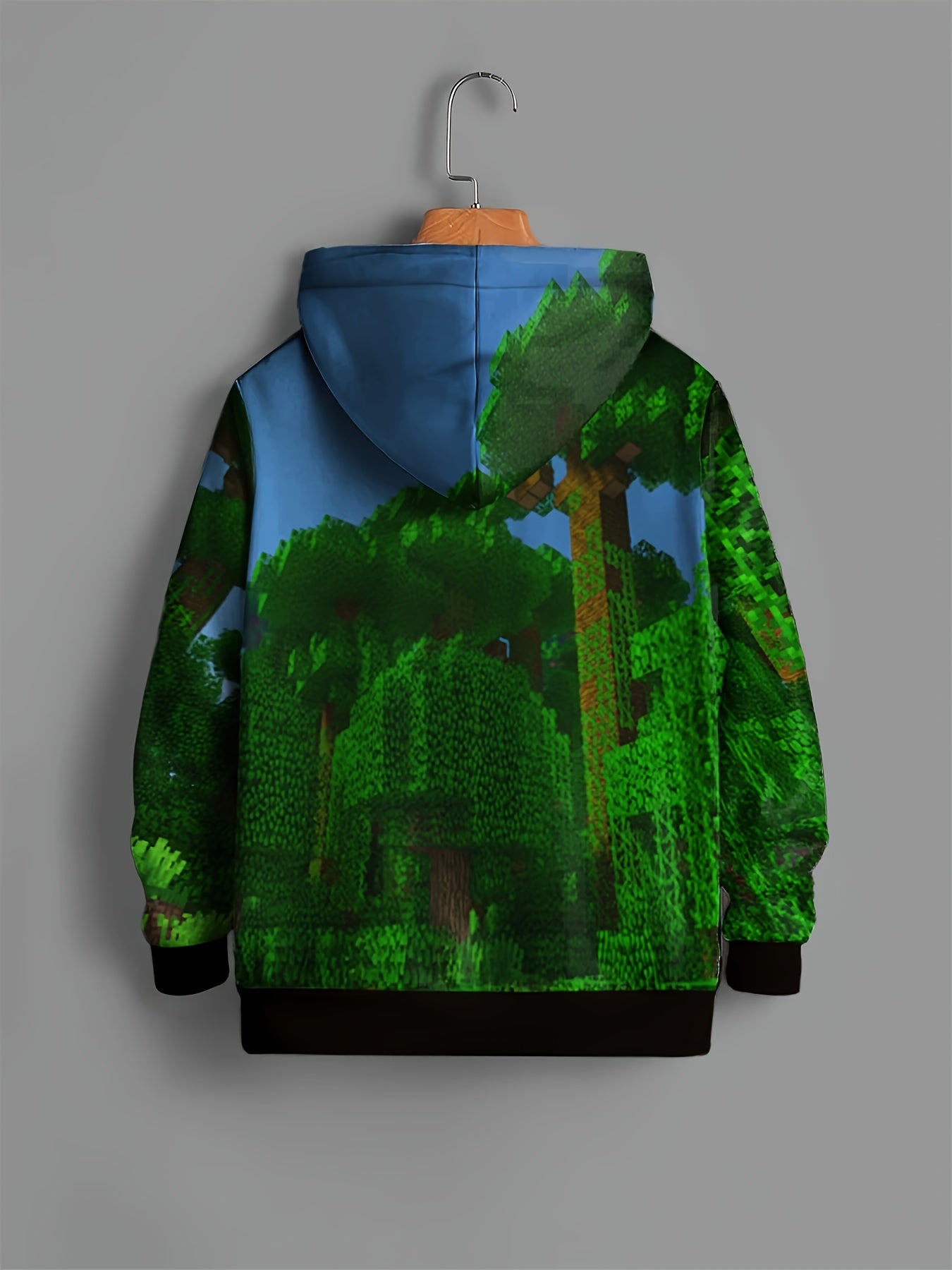 Casual Forest Graphic Hooded Sweatshirt for Girls and Boys