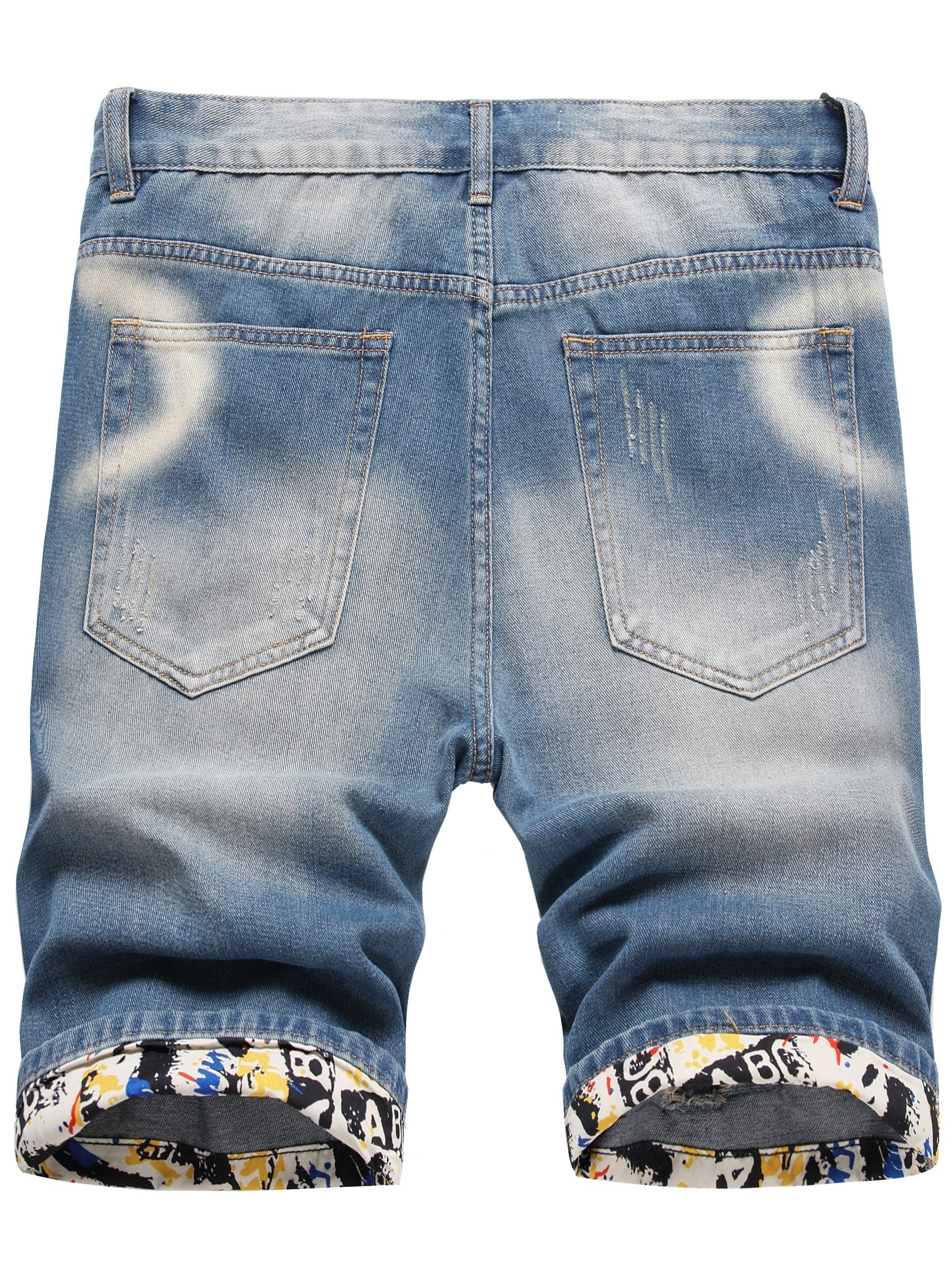 Men's Distressed Denim Shorts for Summer
