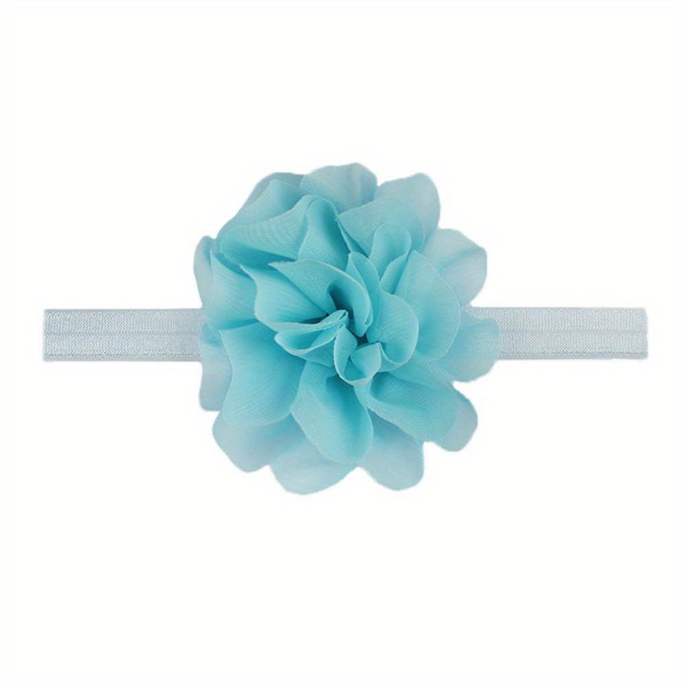 Kids Plain Flower Elastic Hair Band Baby Hair Accessories