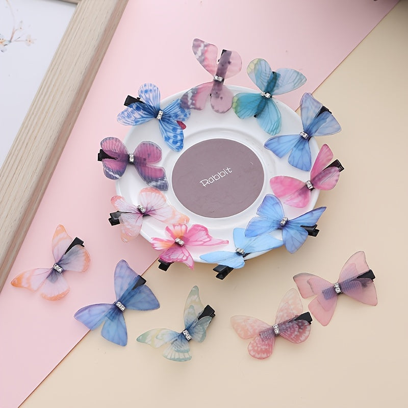 30pcs Butterfly Hair Clips for Christmas Parties