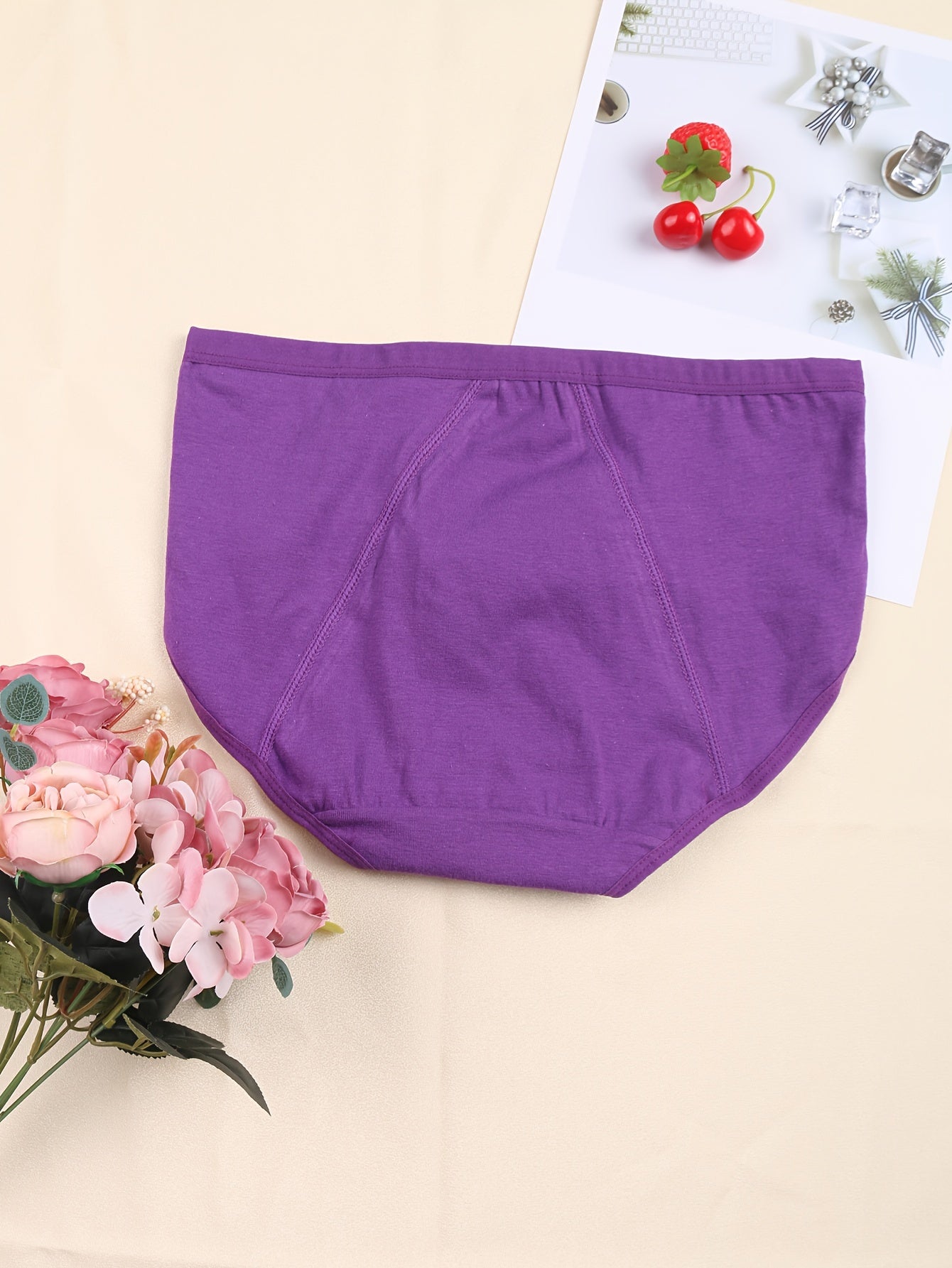 6 Pack Plus Size Leakproof Period Underwear High Waisted Panties Set