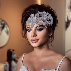 Hand-Woven European and American Bride's Hair Accessory for Wedding