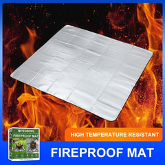 Outdoor Fireproof Mat High Temp Resistant Fiberglass BBQ Stove Mat