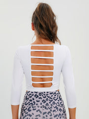 Women's Lightweight Cropped Active Backless Tee