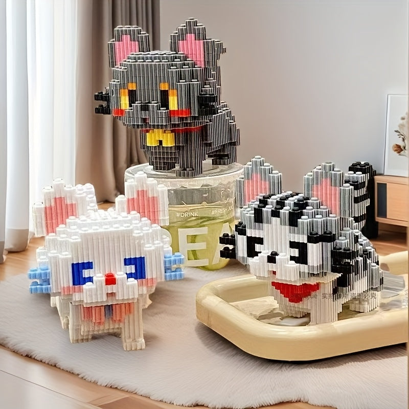 1759pcs Cartoon Cat Building Block Set DIY Toy for Adults and Teens