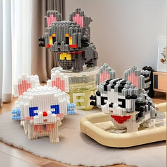 1759pcs Cartoon Cat Building Block Set DIY Toy for Adults and Teens