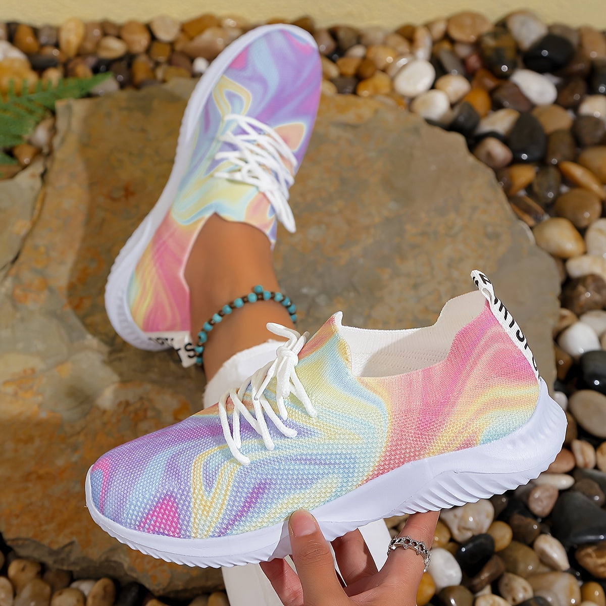 Mesh Breathable Running Shoes Lightweight Non Slip Outdoor Sneakers