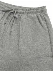Casual Shorts Women's Plus Solid Elastic Drawstring Shorts