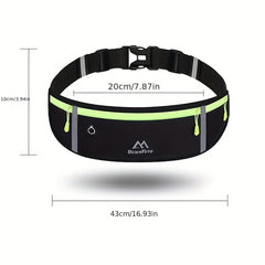 Sports Fanny Pack with Reflective Strip - Ultra Thin Waist Bag for Men and Women