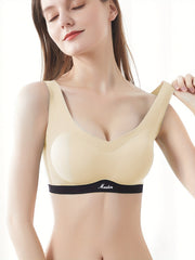 Colorblock Wireless Bra Full Coverage Women Lingerie