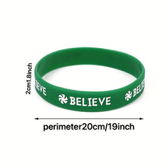 Merry Christmas Silicone Bracelet Rubber Wrist Band Gift Decoration