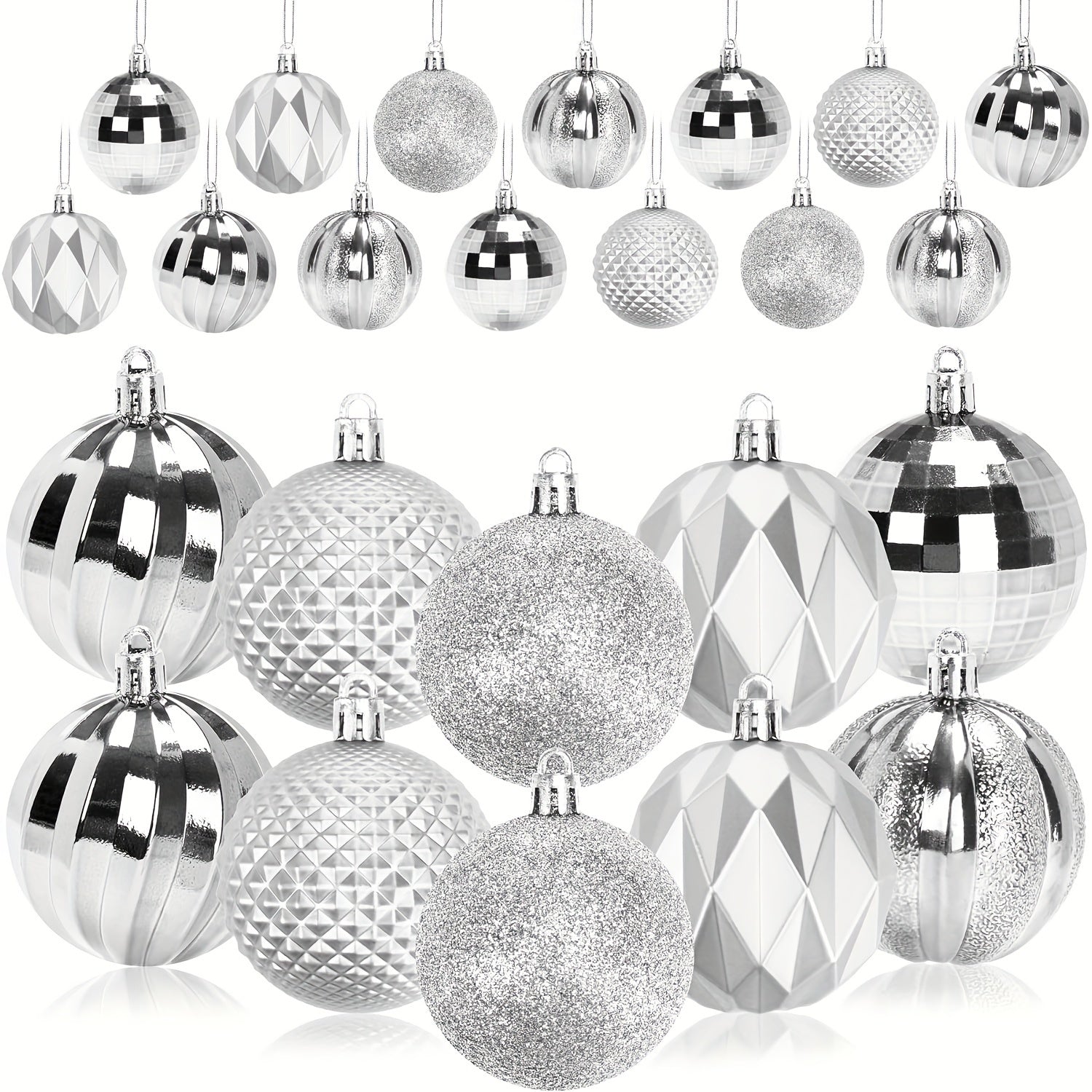 12pcs Large Christmas Balls Shatterproof Ornaments Xmas Tree Decorations