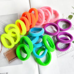 24pcs Large Size Fluorescent Hair Ties Y2K Style Hair Accessories