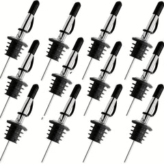 12pcs Pour Spout For Liquor Bottles Stainless Steel Tapered Speed Wine Pourers