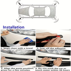 2pcs Car Bumper Protector Strip Guard Corner Anti Collision Styling Mouldings