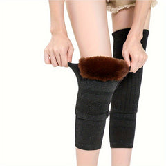 Winter Unisex Knee Pads Warm Cold-proof Fleece Leg Warmers