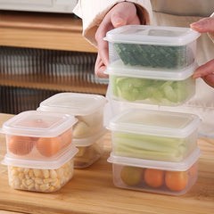 3pcs Plastic Refrigerator Storage Box Set with Lid