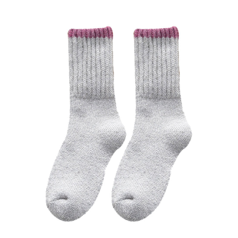 Vintage Warm Winter Socks Cozy Soft Knit Crew Socks