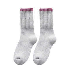 Vintage Warm Winter Socks Cozy Soft Knit Crew Socks