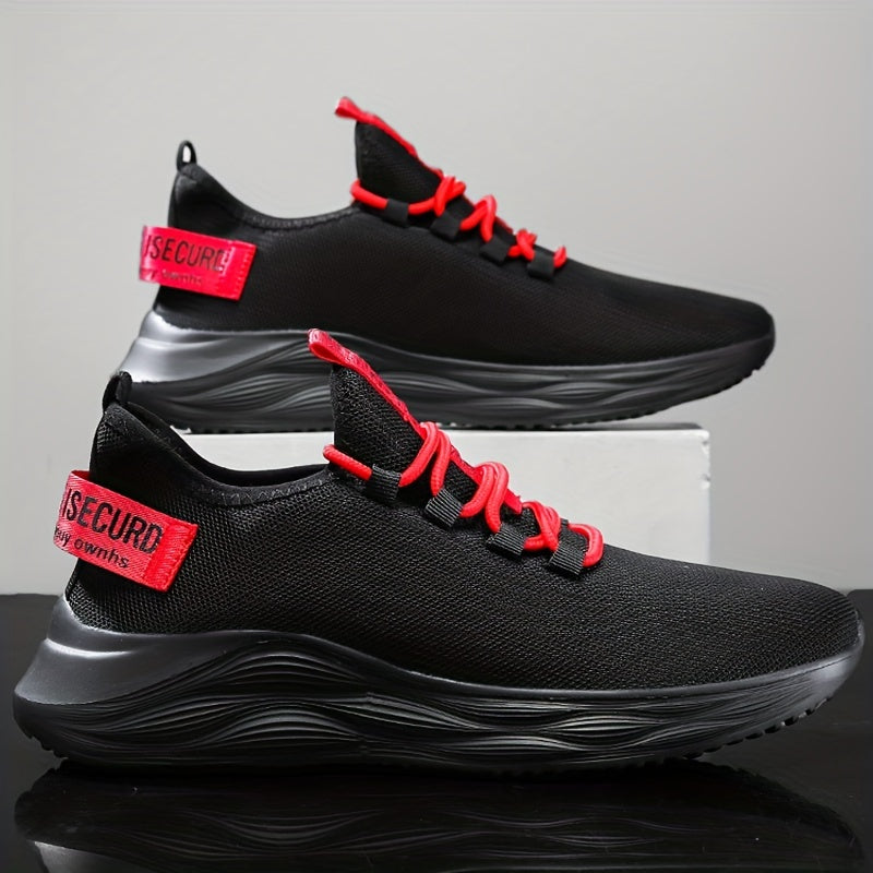 Soft Thick Sole Shock Absorption Mesh Breathable Flying Woven Shoes