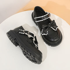 Vintage Bowknot Loafer Shoes Lightweight Comfortable Flat Shoes