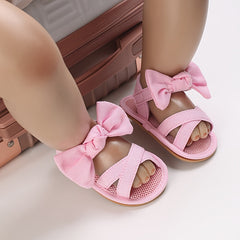 Casual Bowknot Open Toe Sandals for Baby Girls Lightweight Anti Slip Sandals