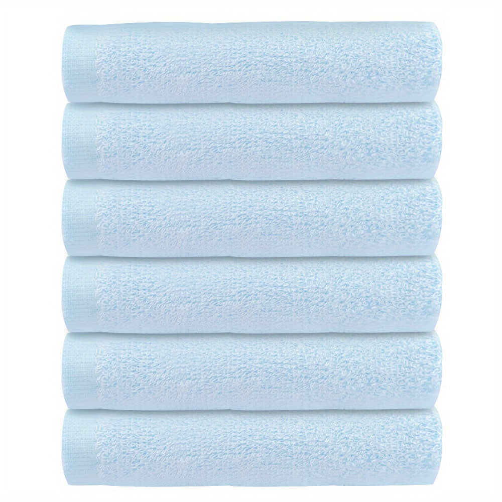 6pcs Bamboo Fiber Square Towel Soft & Absorbent Daily Use 20x20