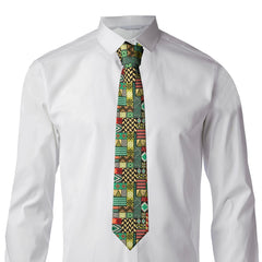 Men's Plaid Silk Tie Wedding Business Formal Necktie