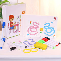 50pcs Children's Control Pen Training Cards Reusable Set Left Right Brain Toys