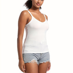 Solid Cami Sleep Tops Casual & Comfy V Neck Top Women's Sleepwear
