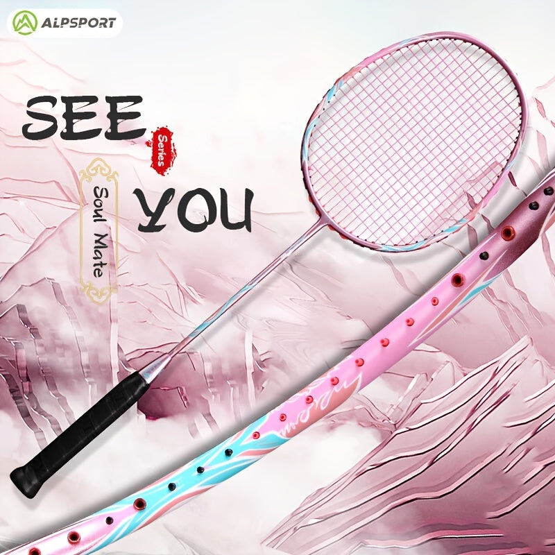 ALP DJ Badminton Racket Full Carbon Fiber Lightweight Flexible Gift