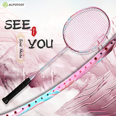 ALP DJ Badminton Racket Full Carbon Fiber Lightweight Flexible Gift